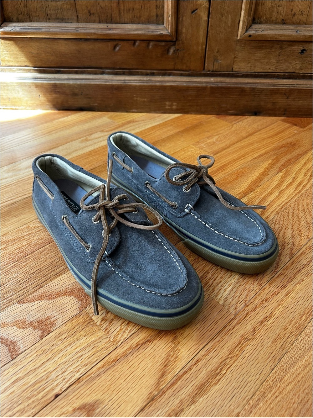 Sperry Top Sider Authentic Original 2-Eye Suede Boat Shoes Men’s Size 9.5M Blue